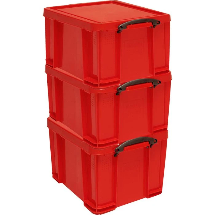 Really-Useful-Box Aufbewahrungsbox 35R, 35Liter, Mit Deckel, Kunststoff, Rot, 48 X 39 X 31cm 4 Really-Useful-Box Aufbewahrungsbox 35R, 35Liter, Mit Deckel, Kunststoff, Rot, 48 X 39 X 31cm – Bild 4